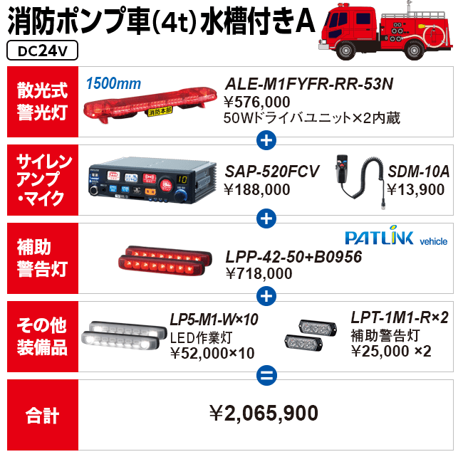 消防ポンプ車(4t)水槽付きA