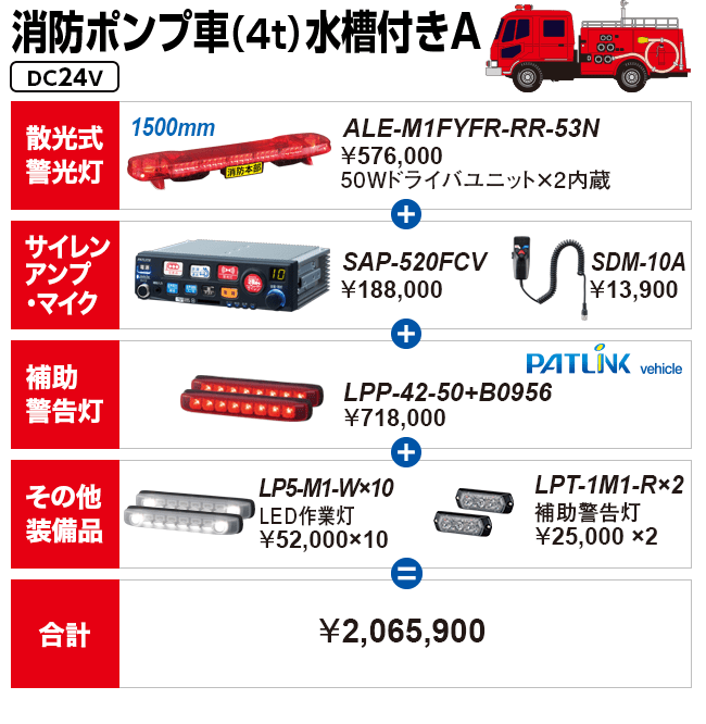 消防ポンプ車（4t）水槽付きA