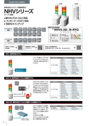 音声対応ネットワーク制御信号灯 NHV