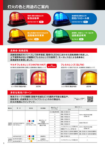 流線型回転灯 HKFM/HKF 流線型表示灯 SLFM｜株式会社パトライト
