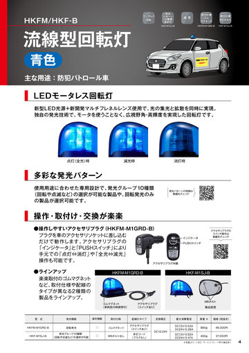 流線型回転灯 HKFM/HKF 流線型表示灯 SLFM｜株式会社パトライト