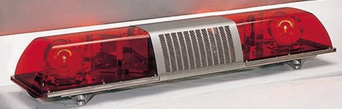 1977年（昭和52年）パトカー搭載の散光式警光灯を開発、販売