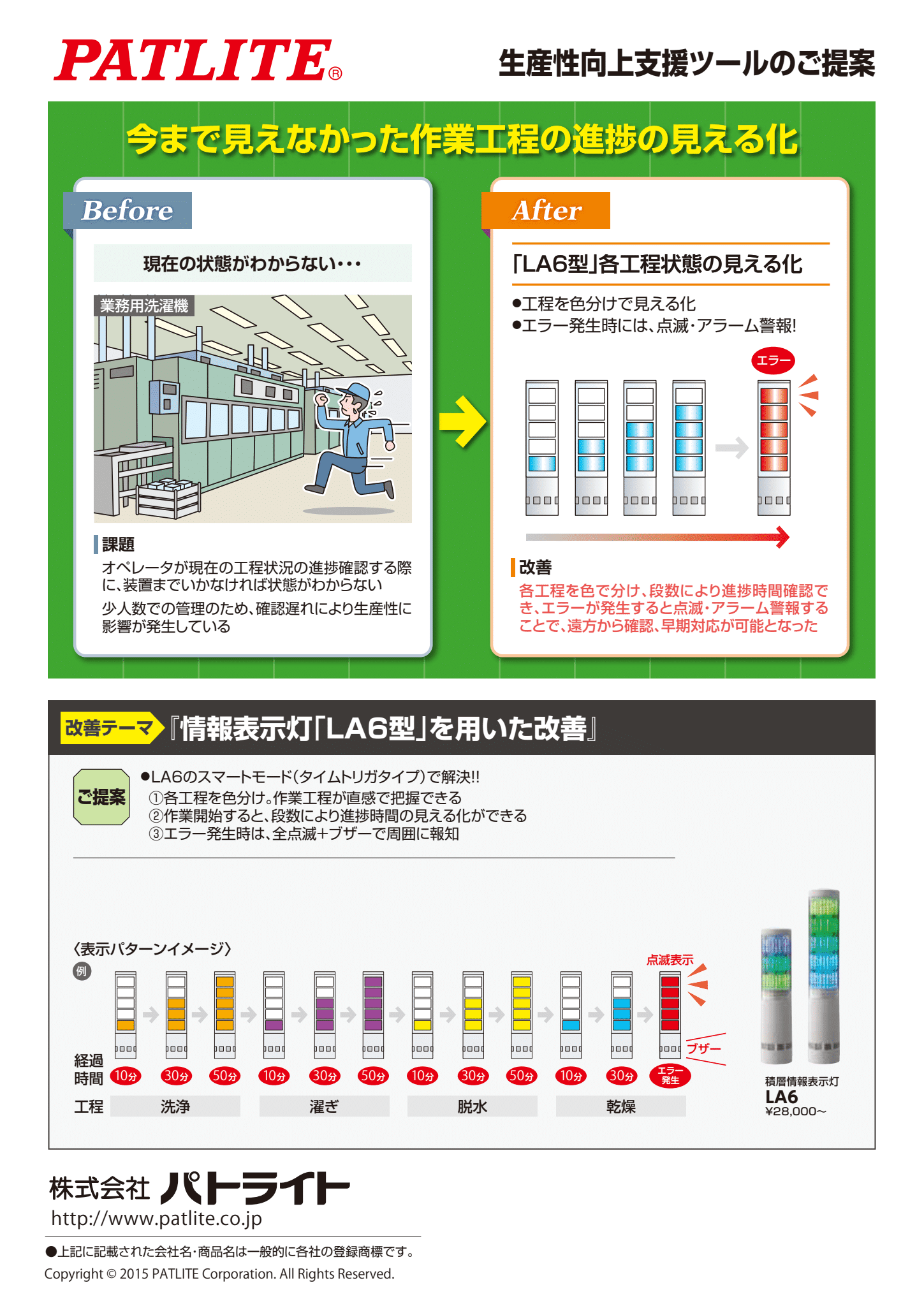 積層情報表示灯（Φ60） | LA6シリーズ | 製品概要