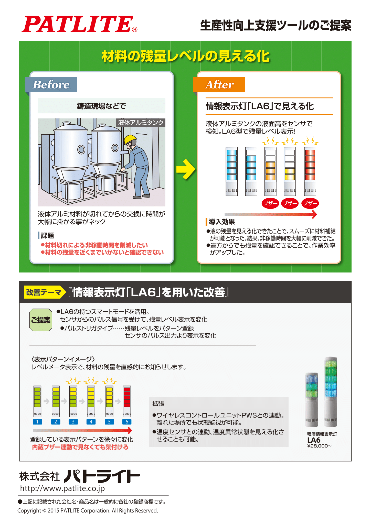 積層情報表示灯（Φ60） | LA6シリーズ | 製品概要