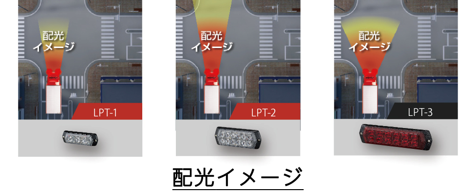 パトライト PATLITE 補助警告灯 LPT-2M1-R DC12~24V 赤色 薄さ13.5mm - 5