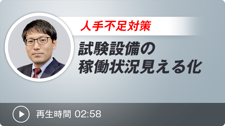 試験設備の稼働状況見える化 