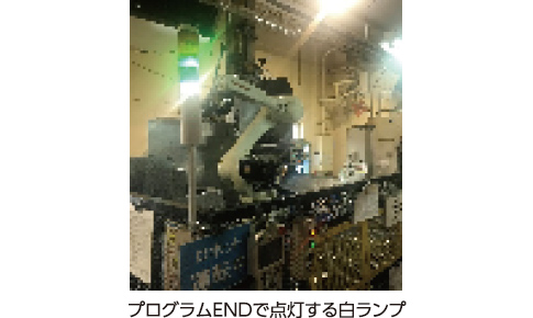 プログラムENDで点灯する白ランプ